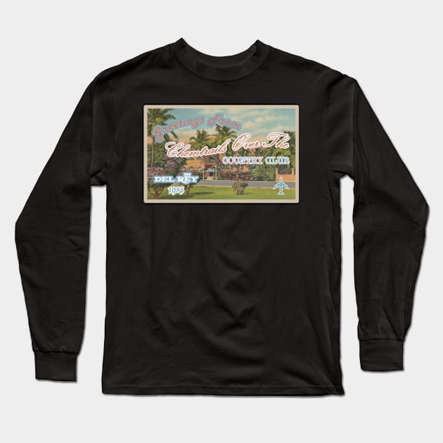 Chemtrails Postcard - Lana Del Rey (design 2) Long Sleeve T-Shirt by Erin Smart